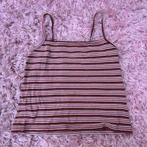 brandy melville striped cropped tank top, one size/small